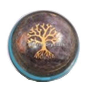 Chakra Bonded <b>Tree</b> of Life Unakite Gemstone Agate Engraved Spheres-Feng Shui Home Decoration | Low Price Offer - Product Image 1
