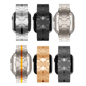 <span class=keywords><strong>Bracelet</strong></span> en acier inoxydable avec boucle papillon en métal <span class=keywords><strong>Bracelet</strong></span> de montre intelligente de luxe pour <span class=keywords><strong>Iwatch</strong></span> Series 6 7 8 Mens Wrist Band 41mm 49mm - Product Image 6