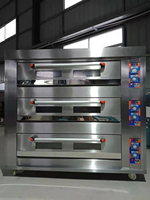 Four de boulangerie industriel électrique à double étage à commande numérique pour la cuisson du pain, des gâteaux et des pizzas