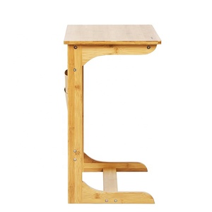 Escritorio portátil de madera para ordenador portátil, mesa de mesita de noche con extremo lateral para café, aperitivos y escritura - Product Image 3