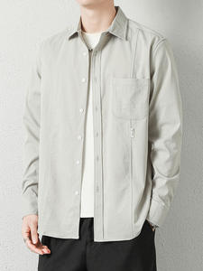 قميص رجالي جديد لخريف 2026 للتجارة الخارجية عبر الحدود، بأكمام طويلة وصف أزرار واحد، تصميم عصري فضفاض للعمل - Product Image 2