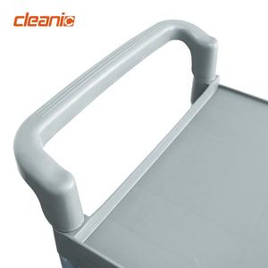Chariot utilitaire polyvalent à 3 étagères en plastique avec roues, fournitures de restaurant d'hôtel - Product Image 2