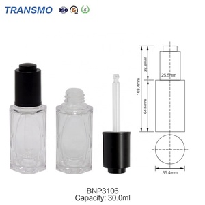 ขวดแก้วใส่น้ำหอมแบบหยด ขวดแก้วฝ้าพิมพ์โลโก้ได้ ขนาด 30 มล. ขวดแก้วสีดำพร้อมหลอดหยด - Product Image 2