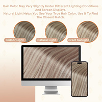 Extensions de cheveux naturels blonds en gros, 100% cheveux humains vierges russes Remy, extensions adhésives brutes avec cuticules alignées