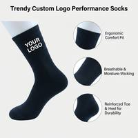 Chaussettes de sport personnalisées OEM pour hommes, en Spandex/Polyester/Coton, respirantes, antibactériennes, échantillon rapide pour la course à pied, le sport et le cyclisme