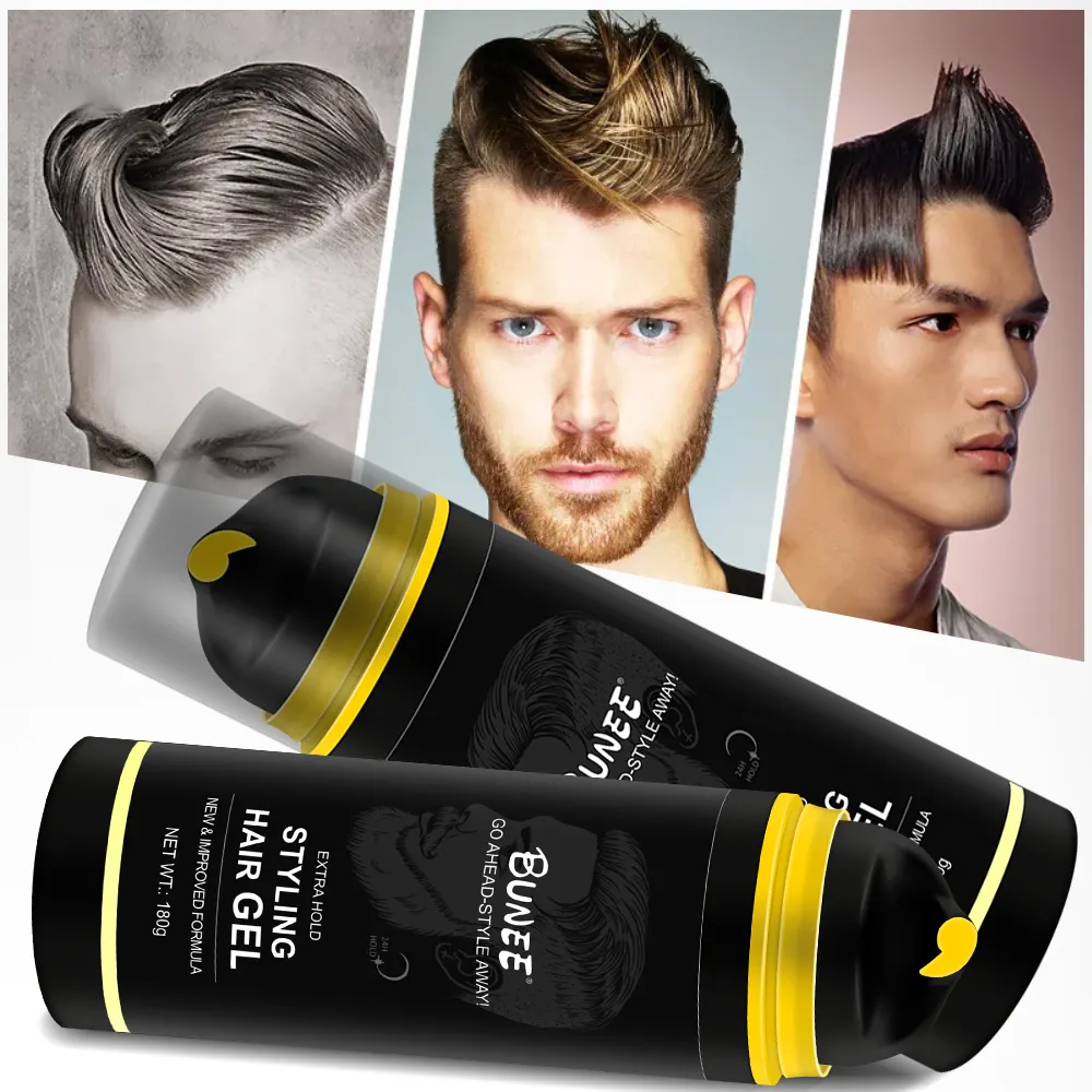 Produk baru Gel penata rambut ramah lingkungan, Gel penataan rambut alami tahan kuat untuk pria