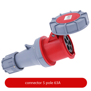 3 P + N + E 63A 400V IP67 Công Nghiệp Di Động Kết Nối 5 Pin Ổ Cắm Và Cắm - Product Image 4