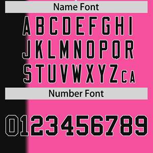 Maillot de softball personnalisé noir et rose à rayures dégradées, authentique, à deux boutons - Product Image 4