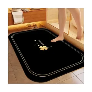 drying quickly bath rug floor mat for house low key bathroom non-slip floor mat bathroom diatomaceous water absorbent rug