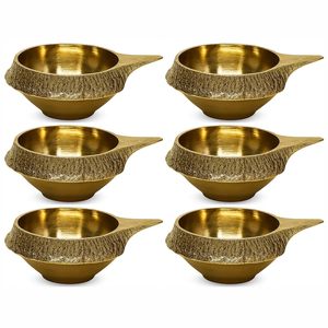 Vente en gros de petites lampes à huile Diya en laiton, traditionnelles, faites à la main, indiennes, pour la maison, le temple, le mandir, l'arti, le festival Diwali, décoration - Product Image 3