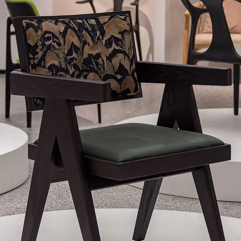 Barato muebles de cocina-sala de estar Negro de lujo comedor Mesa Redonda mesa de comedor juego de sillas 6 sillas plazas Oferta especial