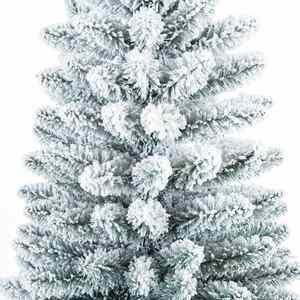 Sapin de Noël mince, grand sapin crayon, sapin automatique en PVC écologique avec simulation de flocons de neige - Product Image 3