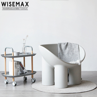 Vente en gros moderne PE plastique éléphant Roly Poly chaise chaise de salle à manger chaise longue pour salon