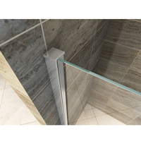 Salle de douche Pas de cadre plat ouvert salle de bain cloison porte vitrée séparation sèche et humide toilette