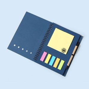 Eco-Friendly Sticky Notes Set with Pen Custom Logo Recycled Kraft Cover Notebook, Transparent <b>Memo</b> <b>Pad</b> for Office and Gifts - Product Image 1