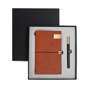 Coffret Cadeau Maxfree : Stylo en Cuivre et Bois d'Acajou, Carnet en Cuir Souple et Livre de Comptes – Idéal pour l'École, les Affaires et les Souvenirs - Product Image 1