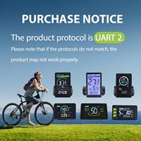 Computadora para Bicicleta Eléctrica H6C, con Cable, Resistente al Agua IP67, Pantalla LCD Vertical, Material ABS