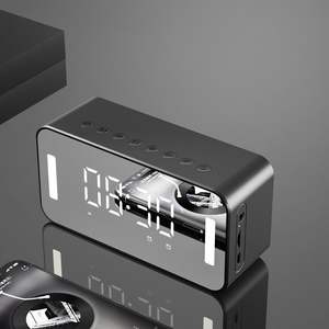 Réveil double alarme avec mini haut-parleur sans fil, <span class=keywords><strong>radio</strong></span> FM, veilleuse, affichage de la température et prise en charge de carte TF - Idéal pour la maison et la chambre - Product Image 4