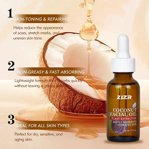 Coconut Facial <b>Oil</b> Fast Absorb Moisturizing Skin Barrier Repair Plant Skin Care Glowing Essential <b>Oils</b> Wholesale - Product Image 3