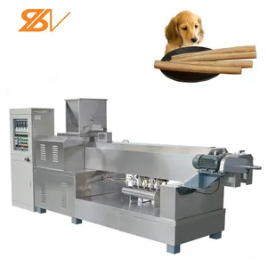 Línea extrusora de bocadillos para masticar perros de un solo color, máquina para masticar cuero crudo para perros, maquinaria para chicles
