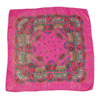 Vente en gros Foulard en fil d'or de style ethnique pour femmes musulmanes Hijab Foulard en coton sergé imprimé fleurs à la mode