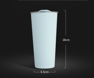 BORGE New Fashion 500 <span class=keywords><strong>Ml</strong></span> Logo personalizzato 304 in acciaio inossidabile doppia parete isolato viaggio tazza Tumblr <span class=keywords><strong>caffè</strong></span> con coperchio - Product Image 2