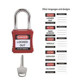 Cadenas de sécurité industriel Elecpopular 38 mm en acier isolé avec codage laser pour systèmes de verrouillage et d'étiquetage (LOTO) - Product Image 2