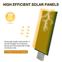 KCD tout-en-un LED IP65 éclairage extérieur 30w 60w 90w 120w 150w télécommande LED lampadaire solaire haute luminosité
