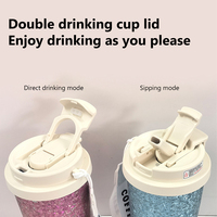 Bouteille isotherme en titane pur de 500 ml avec double couvercle, tasse à café portable isolée sous vide pour l'extérieur
