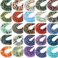 Offre Spéciale – Perles Rondes en Pierre Naturelle : Œil de Tigre Bleu, Cristal, Améthyste, Quartz Rose – Idéales pour la Fabrication de Bijoux (Bracelets, Colliers) – 6MM
