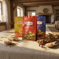 Sachet Doypack Personnalisé CJ PACK en VMPET Qualité Alimentaire avec Impression Héliogravure et Fermeture Zip, à Fond Plissé pour l'Emballage de Biscuits et Snacks