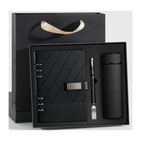 Ensemble cadeau d'entreprise, coffret cadeau d'affaires de luxe, bloc-notes personnalisé avec logo, format A5, avec stylo, bouteille d'eau, thermos, clé USB