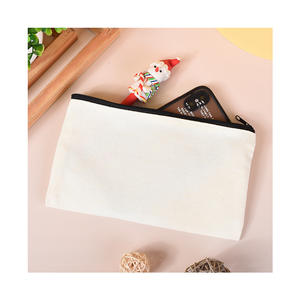 Sac à fermeture éclair en toile imperméable personnalisé, tendance, certificat de stock transfrontalier, trousse à crayons pour cosmétiques, sacs vierges - Product Image 4