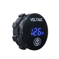 2019 Nuovo tipo-Auto Moto Impermeabile blu LED Display del Pannello Digitale Voltmetro con on off interruttore di tocco DC 5 v-48 V