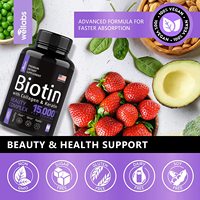 Capsules de Biotine et Collagène à Absorption Rapide pour Adultes : Soin des Cheveux, des Ongles et de la Peau, avec Kératine et Vitamines – 60 Capsules