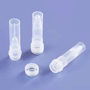 Plastik dereceli mikro 0.5ml 1.5 ml 2 ml konik tabanlı mikrosantrifüj tüpleri laboratuvar kullanımı