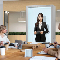 86 ''holográfica 3D pantalla publicidad AI holograma transparente Lcd caja de exhibición para evento