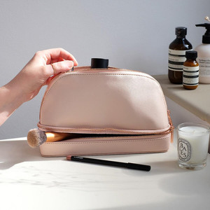 Luxury <strong>Makeup</strong> <strong>Travel</strong> <strong>Case</strong> with Zipper Compartments - Product Image 4