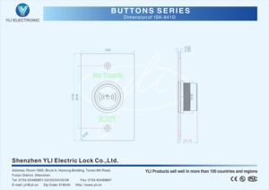 Không có cảm ứng Exit Button Mỹ tiêu chuẩn cảm biến hồng ngoại Exit Button ISK-841D(LED) - Product Image 4