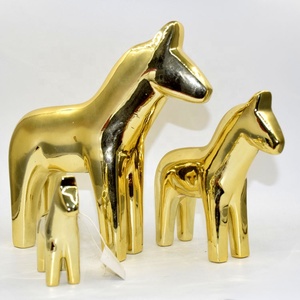 De cerámica personalizada caballo de oro animal para la decoración de la casa - Product Image 2