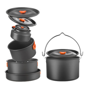 Outdoor Camping Picnic Aluminum Alloy Full Set Pot and Kettle Cooking Supplies - Product Image 5