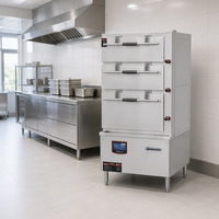 Grand armoire de cuisson électromagnétique à trois portes pour fruits de mer, solutions pour cuisines commerciales de restaurants