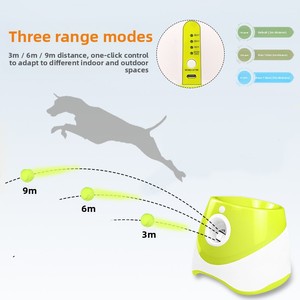 Máquina automática lanzadora de <span class=keywords><strong>pelotas</strong></span> para perros, juguete para exteriores con botón de control de luz, diseño de pelota de tenis elástica, artefacto para pasear perros - Product Image 2