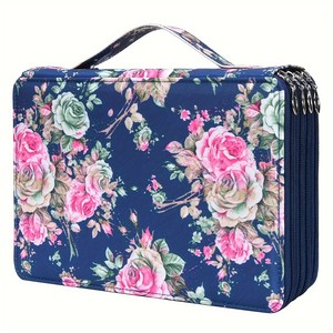 Étui à crayons multicolores à grande capacité avec 124 trous, 3 couches, fermeture éclair, sac à crayons, pochette de rangement pour pinceaux d'art - Product Image 6