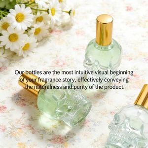 Wholesale 30ml 50ml 100ml <strong>Skull</strong> Shaped Small <strong>Glass</strong> Dropper <strong>Bottles</strong> with Screw Lids Custom Label Durable for Skin Care Serum - Product Image 3