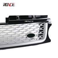 ROVCE-Grille de pare-chocs avant et couvercle d'évent latéral noir argent pour Land Rover Range Rover Sport L320 2010-2013
