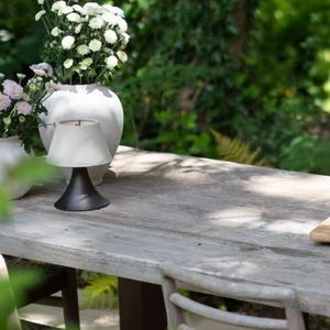 Cenare Bronze Linen Rechargeable Desk Lamp Touch Control Battery Powered LED Indoor Outdoor Bedroom Study Living Room Lamp - Product Image 1
