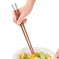 Ensemble de baguettes en bois de santal, boîte en forme de dôme chinoise, écologique, réutilisable, surface antiadhésive, durable, style luxe léger, personnalisé
