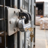 Cadenas à disque en acier chromé de 73 mm, anti-effraction, sans clé, pour porte de remise de fourgonnette, vente en gros OEM