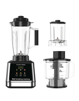 Procesador de Alimentos 4 en 1 de Acero Inoxidable con Vaso de Vidrio, Licuadora Eléctrica, Mezcladora para Smoothies, Máquina para Cocina